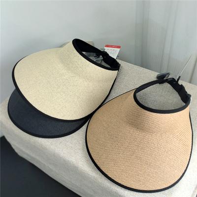 2026 New Straw Woven Hollow Top Hat Women's Summer Sun Protection Cap Large Eaves And UV Protection Foldable Sun Shading Hats