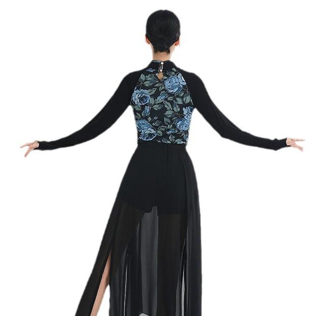 Women's Chinese Fan Dance Costume: Retro Qipao Style with Classical Jazz Influence