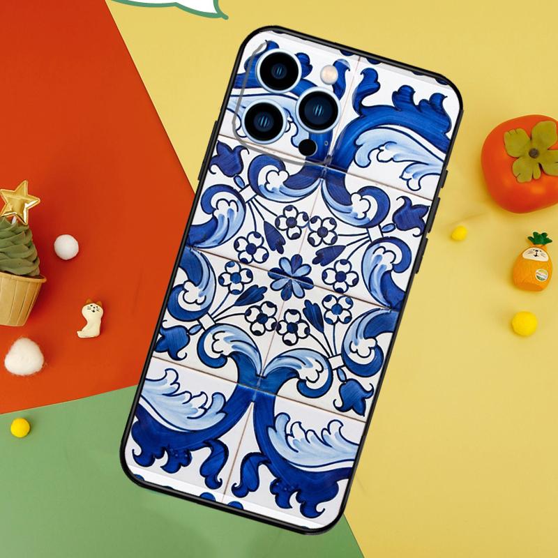 Portugiesische Azulejos Handyhülle Für iPhone 17 Pro Max 16 15 14 12 11 13 Pro Max Plus 12 13 Mini 16e 17 Air Cover