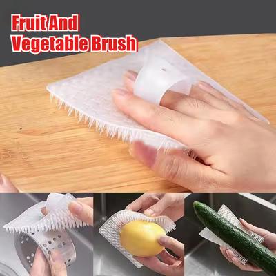 Fruit Vegetable Cleaning Brush Food-grade Silicone Potato Carrot Cleaner Brushes Kitchen Dish Scrubber Cleaning Tools Gadgets