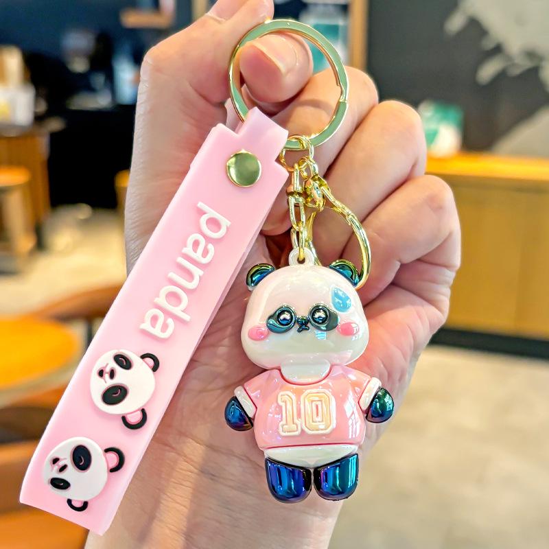 2025 Creative Electroplated Red Panda Keychain Pendant for Male/Female Students