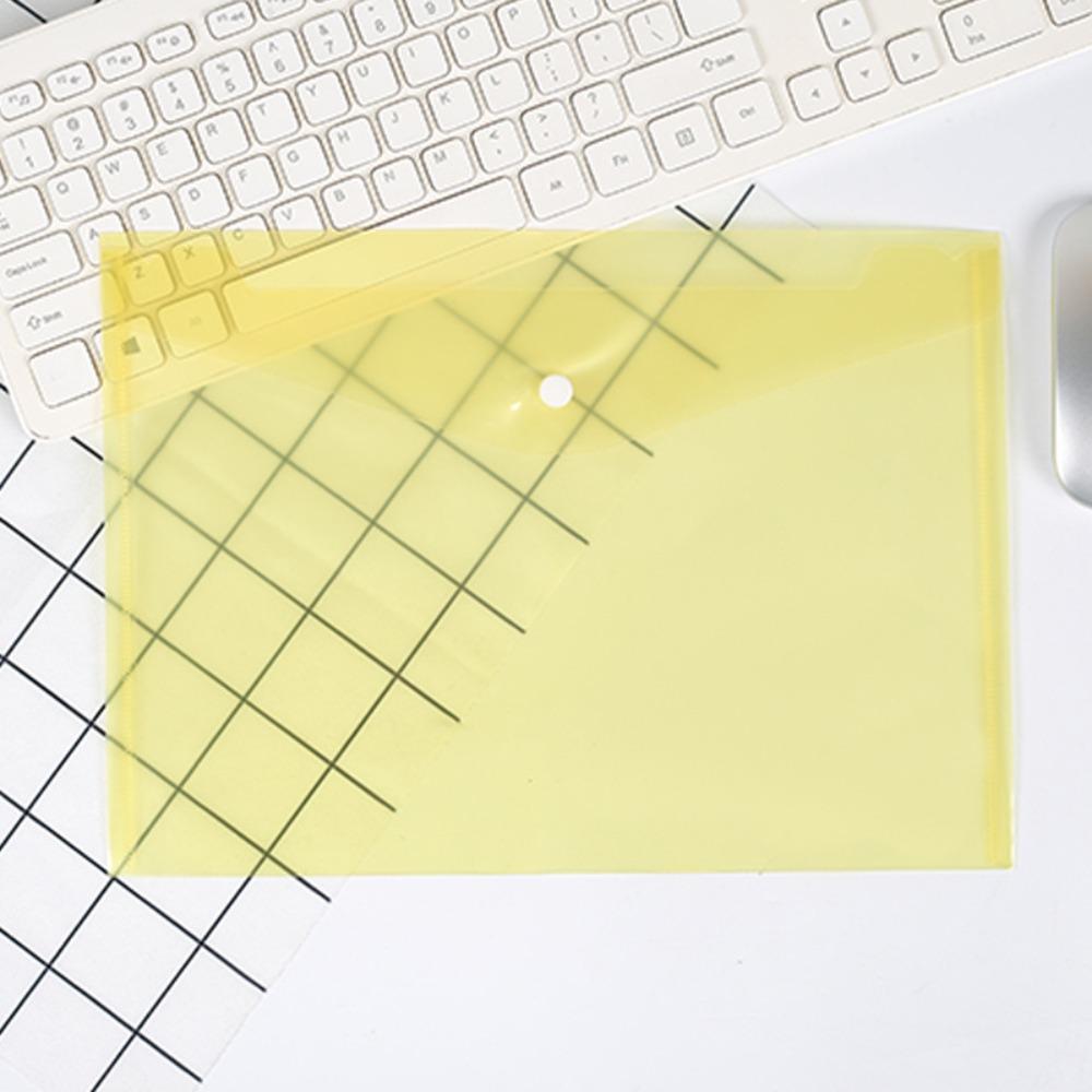 

1Pcs Transparent Document Files Folders Envelope Popper Wallets for School Office Home yellow