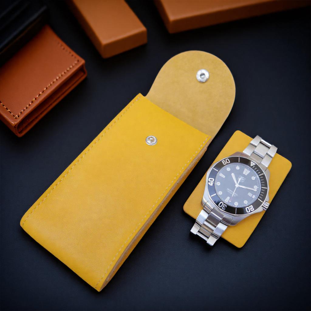 Anti-Dust Watch Bag Organizer Jewelry Storage Gift Bag Flannelette & Leather Watch Accessories Case for Watch Storage