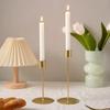 Golden Candle Holders Iron Desk Candle Ornament Simple Candlestick  Living Room Decor
