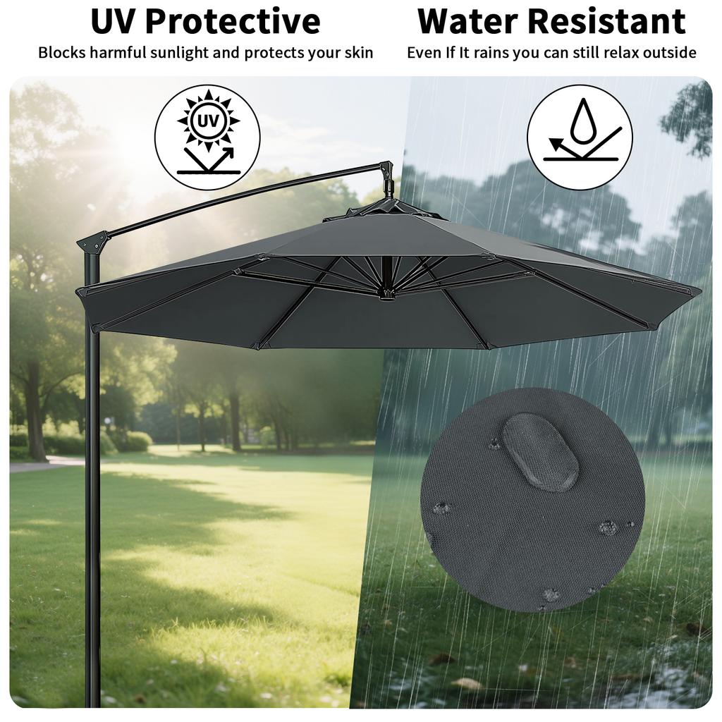 6/8 Ribs Replacement Parasol Canopy Waterproof Weatherproof UV-Anti Parasol Replacement Canopy Cover Large Patio Umbrella Cloth