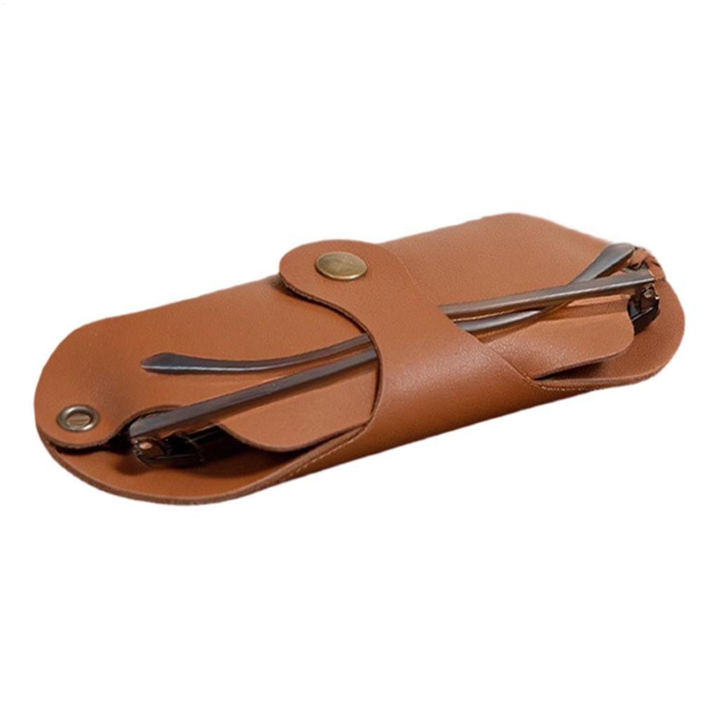 Glasses Bag Portable Sunglasses Box PU Leather Glasses Case Eyewear Pouch Bags Glasses Storage Pendant Soft Glasses Pouch