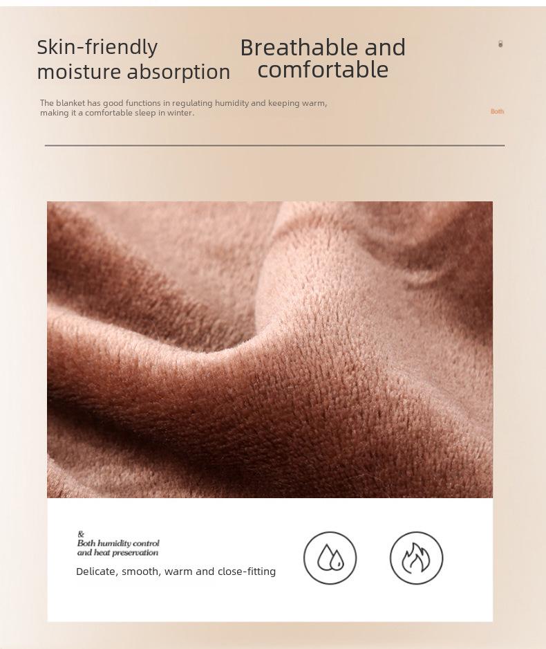 Couverture en flanelle polaire corail unie – Couverture climatisée et cadeau