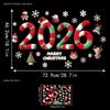 Juldekorationer i PVC Fönsterstickers Snömotiv Jultomtemotiv Juldekaler för fönster Botaniska motiv Elektrostatiska stickers