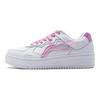 Li Ning Rising Phoenix Slip Resistant Slip Resistant Low top Skateboard Shoes Women's White Pink AGCT380-3