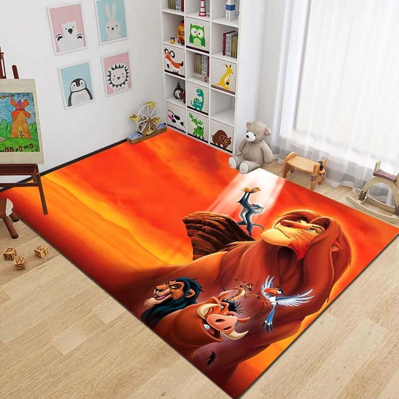 Multiple Sizes Lion King Simba Cartoon Large Area Carpet Rug for LivingRoom Children's Bedroom Sofa Doormat Floor Mat Great Gift