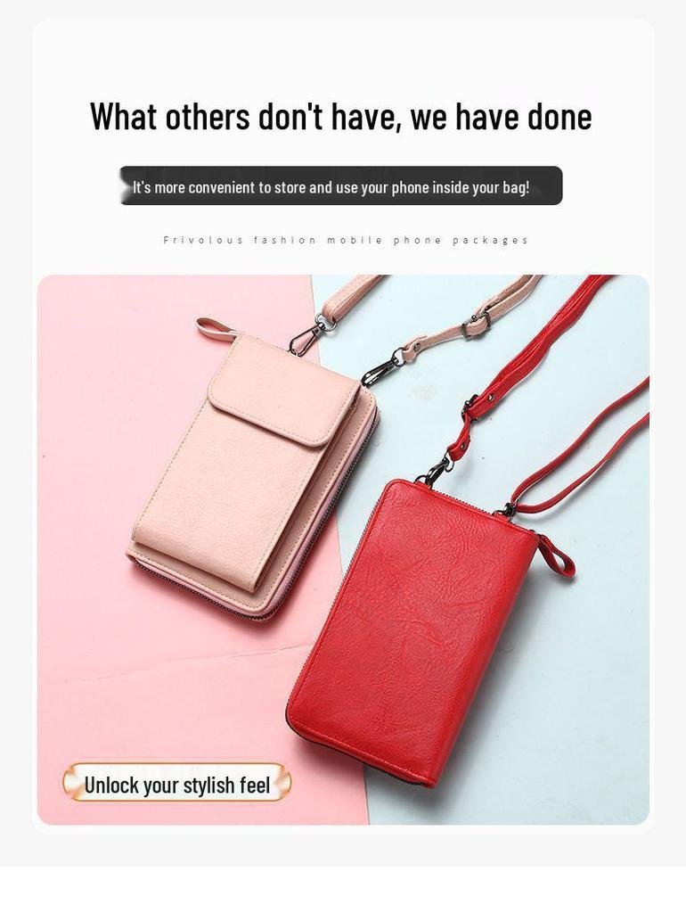 Summer 2024 Women's Multi-functional Crossbody Phone Bag with Zipper & Snap Button
