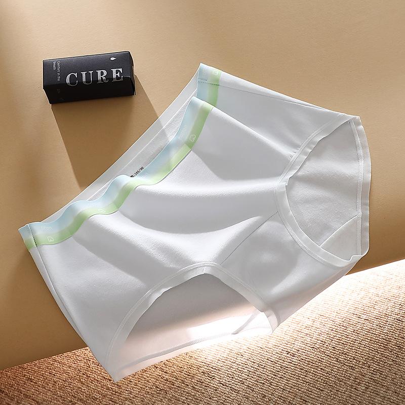 Sports Pure Cotton Panties Breathable Mid Waist and Hip Lifting Solid Color Triangle Women’s Panties