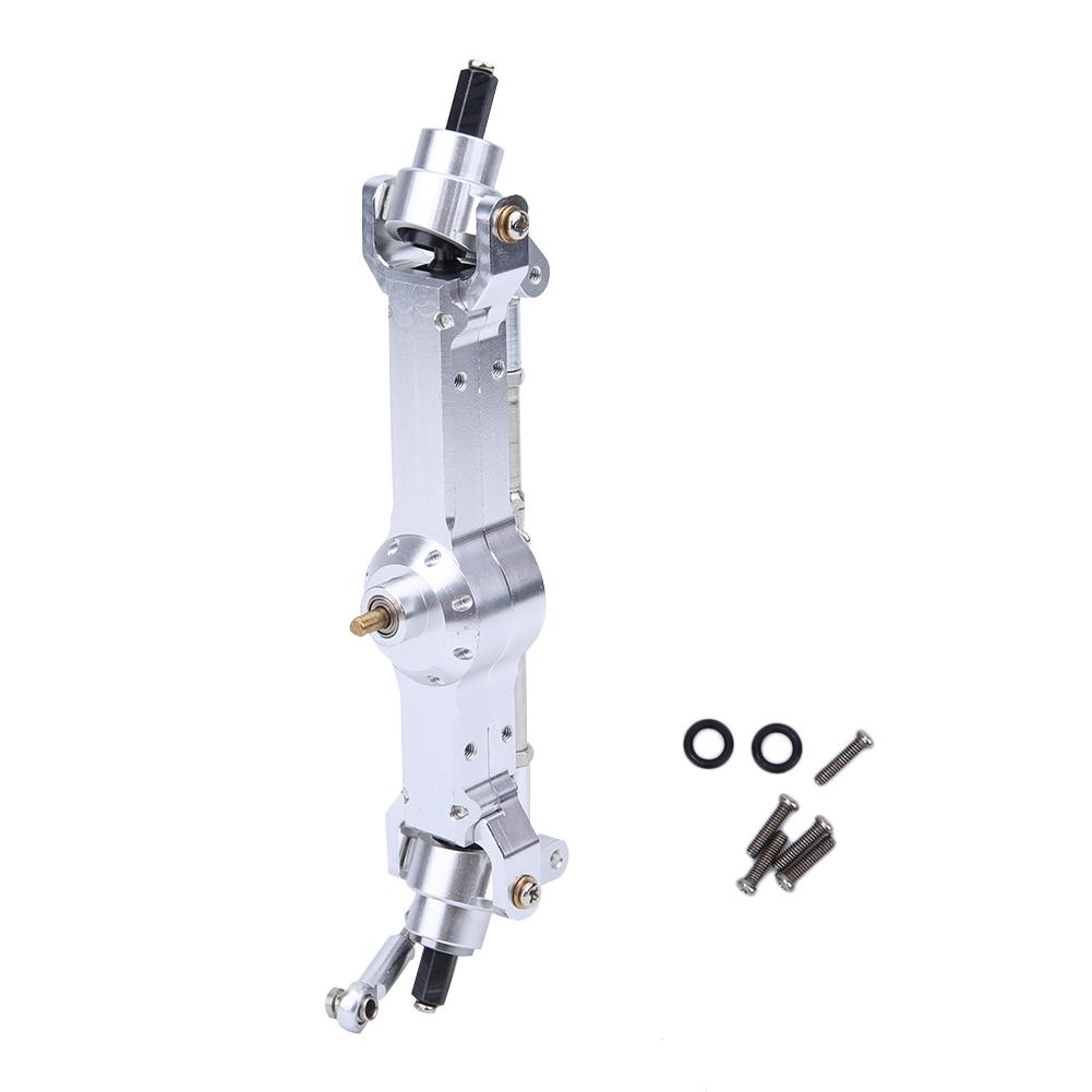 Aluminum Alloy Front Gearbox Assembly Fit for MN D90 MN 91 FJ 45 Upgrade Accessories(Silver MN 007S )