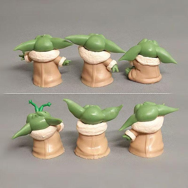 6Pcs/Set Kawaii Baby Yoda Action Figure Mandalorian Cute Yoda Baby Figure Star Wars Yoda Collect Decorations Toys Gifts