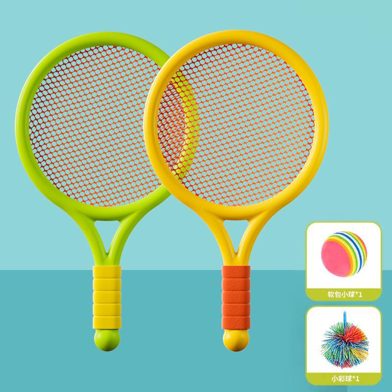 Elastic Tennis Racket For Kids 3-5 Years Old Parent Child Interactive Indoor Outdoor Sports Toy Badminton Entertainment Racket