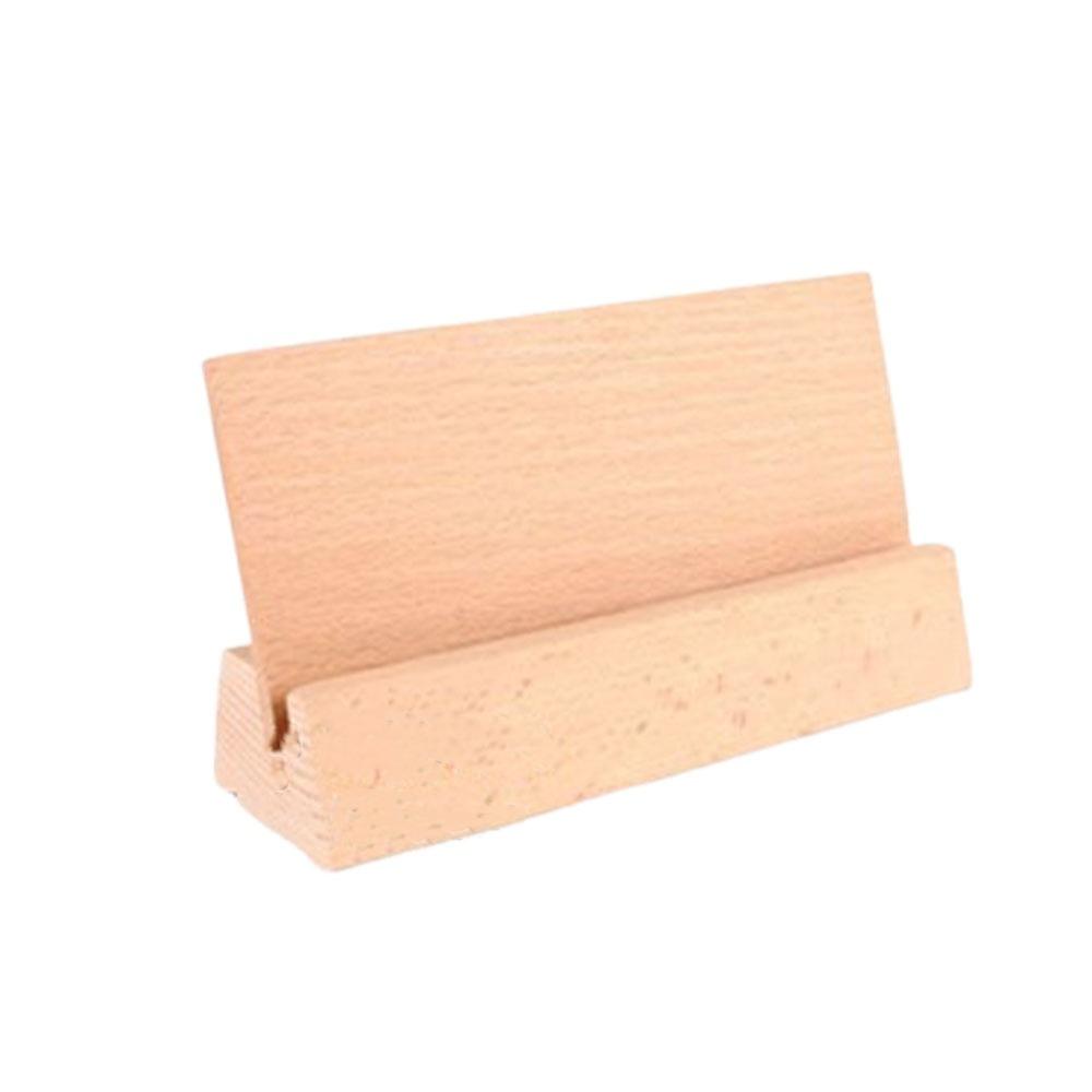 Natural Wooden Desk Calendar Holder 12-21 CM Game Cards Stand  For Office Home Desktop