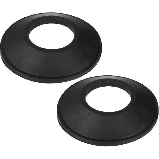 Bathtub Drain Stopper Gasket, Black Rubber, 2-1/16 X 1 X 1/4 Inch, Tip-Toe Style, 2 Pack