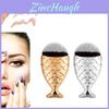 Zeemeermin Visschub Make-up Kwast Met Vissenstaart Foundation Kwast Poeder Zilver