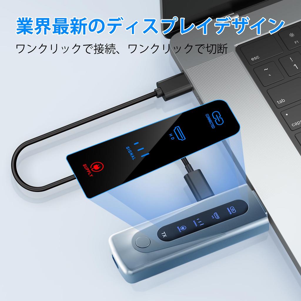 Wireless HDMI TransmitterReceiver Set, HDMI Wireless, Compact, with LED Display [Japan Technical Standards Certification Certified],