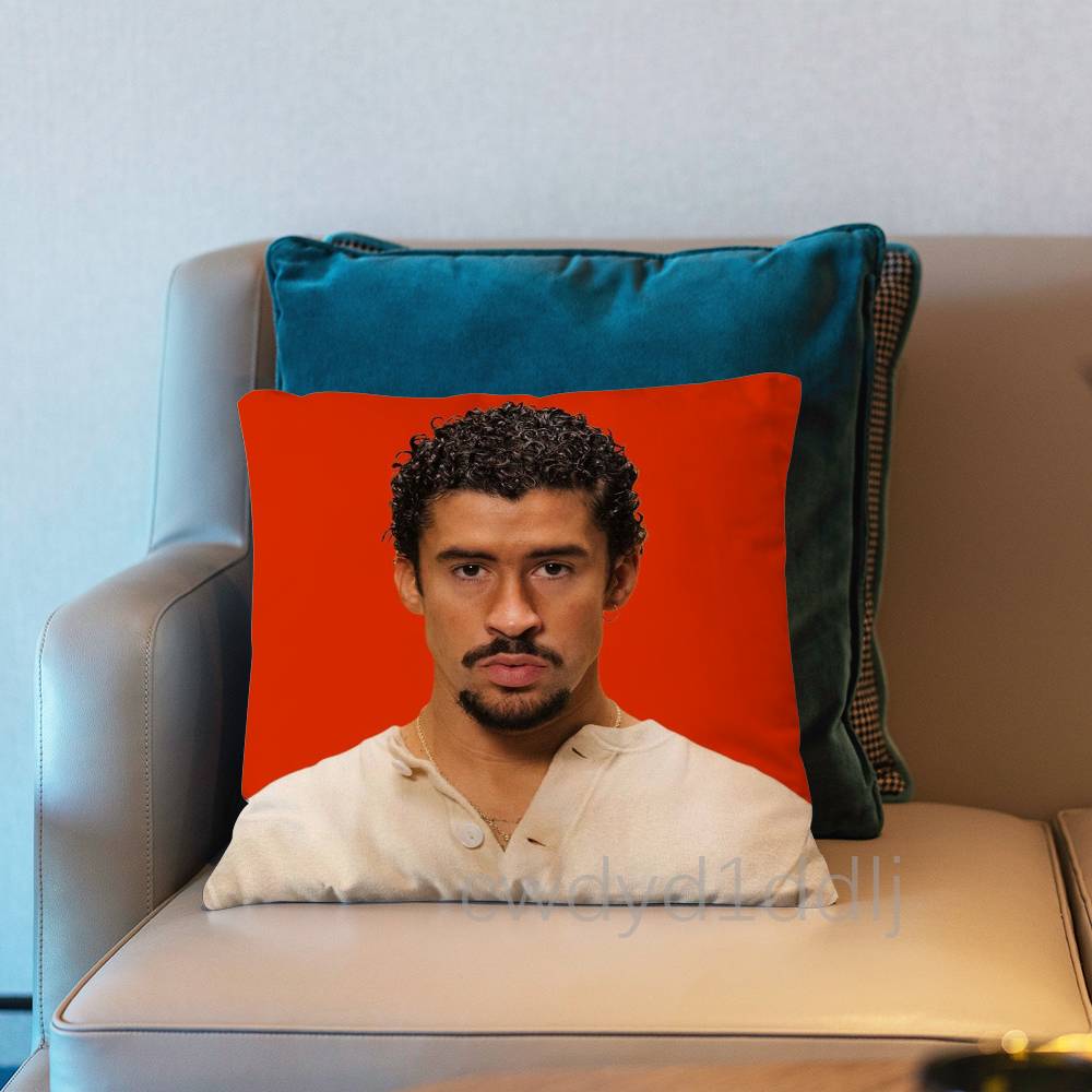 

BBad Bunny Debi Tomar Mas Fotos DTMF Pillow Case Cover Square Sofa With For Pattern Comfortable Cushion suitable Of Room 30x30cm