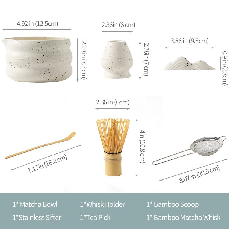 1 Set Matcha Whisk Set Includes Whisk Sets And Matcha Bowl With Spout Traditional Japanese Matcha Kit For Perfect Matcha