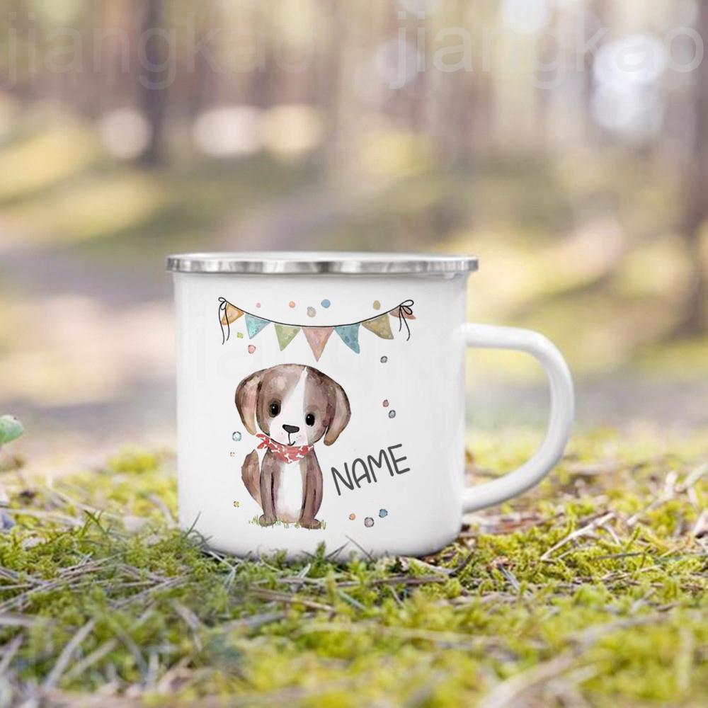 Personalized Mug for Kids Hot Chocolate Custom Animal with Name Mug for Boys Girls Handle Cup Birthday Party Favors Child's Gift