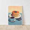 Retro Funny Food Breakfast Eggs Bacon Pancakes Cheese Posters and Prints Canvas Printing Wall Art Picture for Kitchen Home Decor