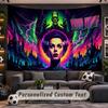 Bride of Frankenstein Personalized Tapestry Support Custom Name, Wall Art Home Decoration