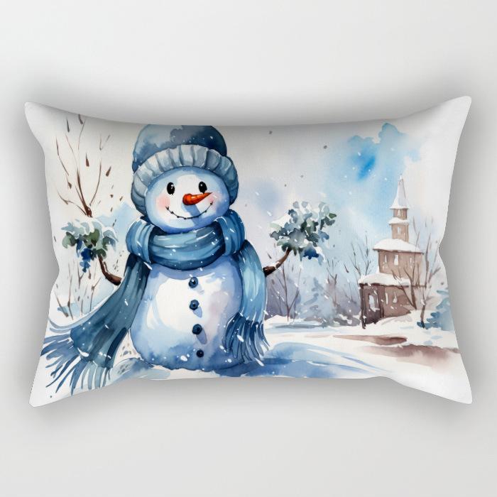 New Christmas Snowman Series Pillow Case Home Living Room Sofa Bedroom Cushion Pillow Case