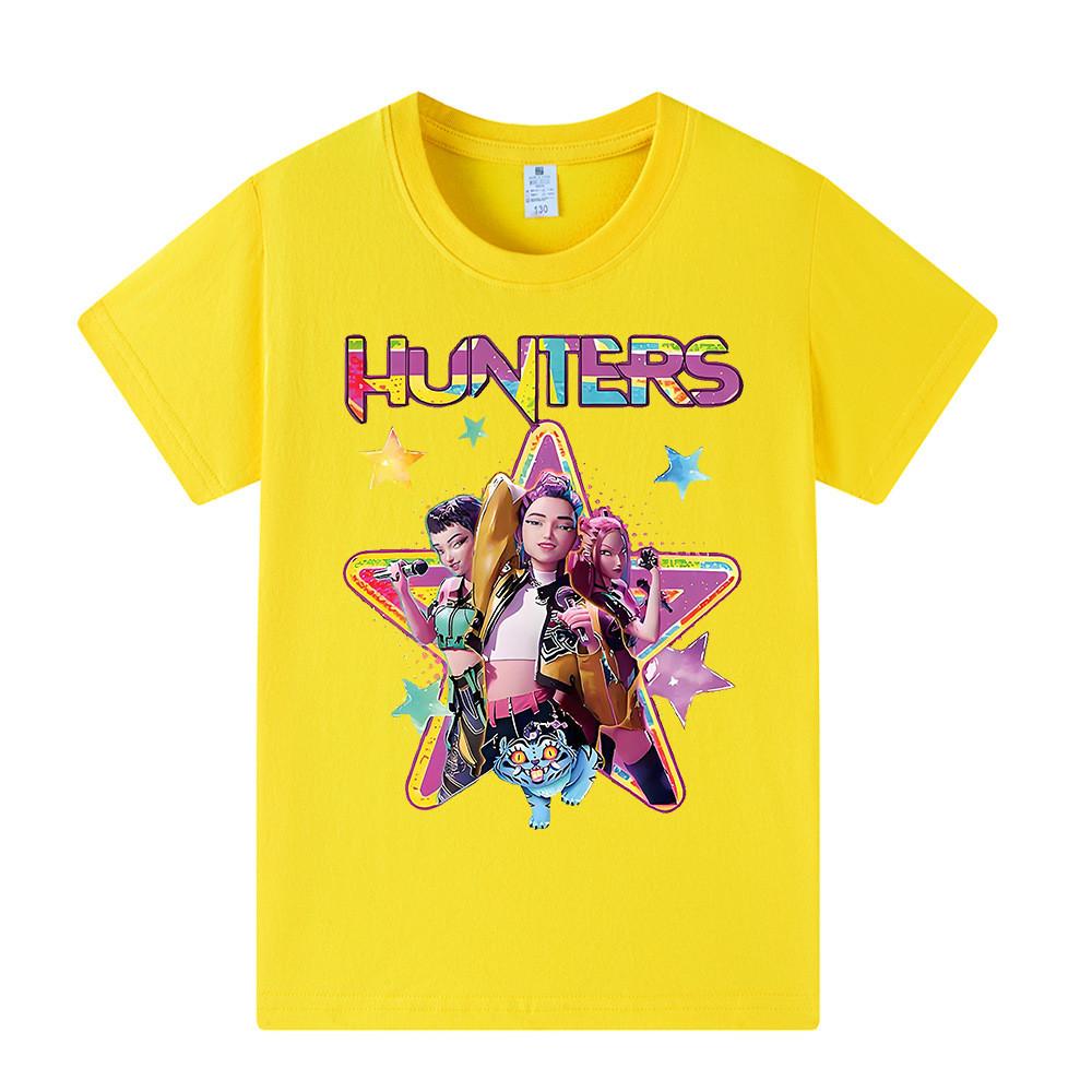 A1197 Kids Boys Girls Kpop Rumi Zoey Mira Print Short Sleeves T-shirt