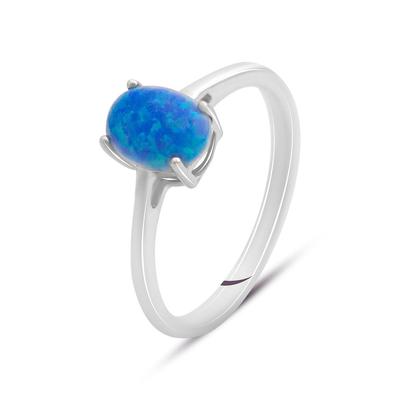 Strieborný prsteň s opálom 0,625 ct, hmotnosť výrobku 1,7 g (2146971)
