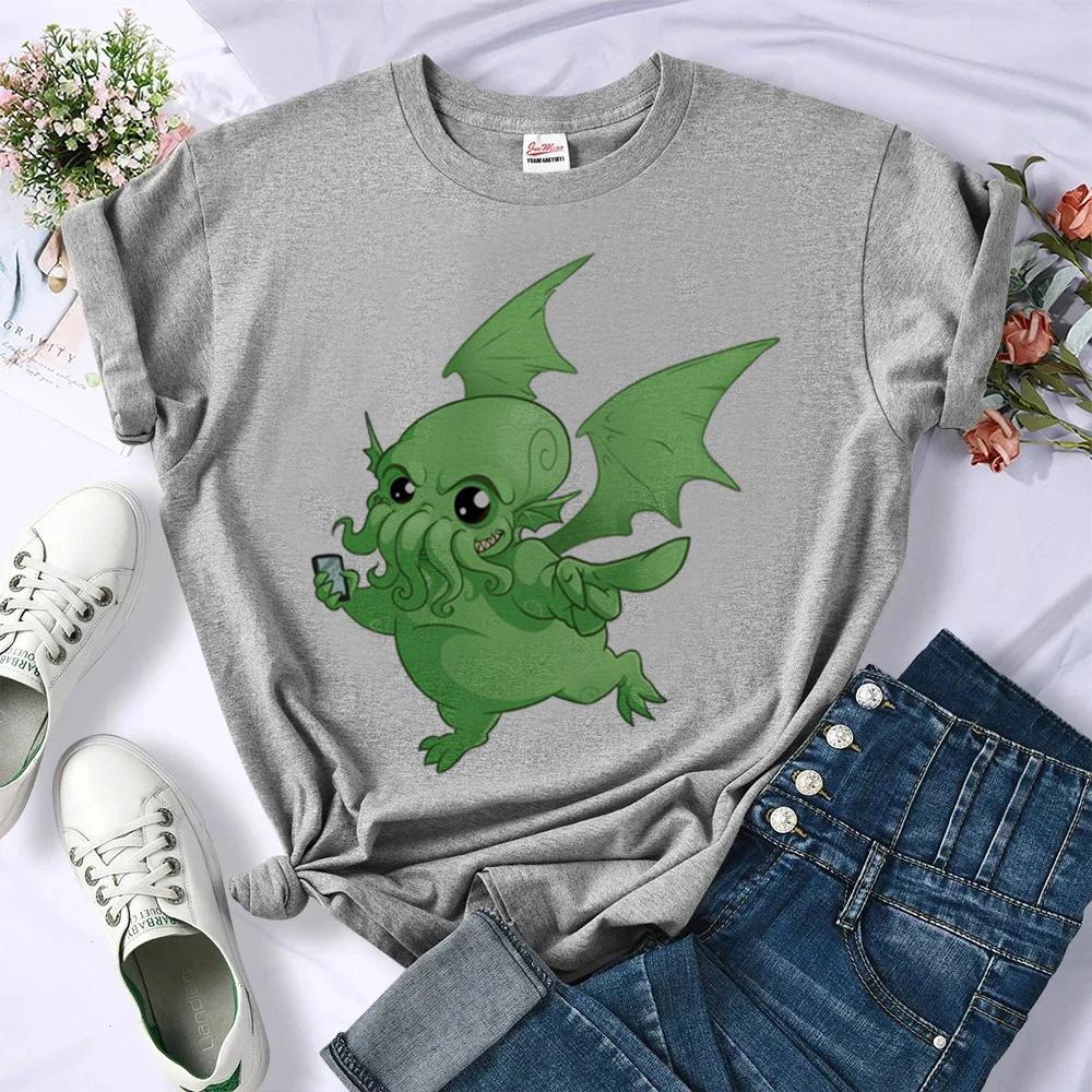 Cthulhu Tshirt Female Clearance Sales Party Gothic Streetwear Vintage T Shirt Cheap Gothic Japan Baddie Y2k