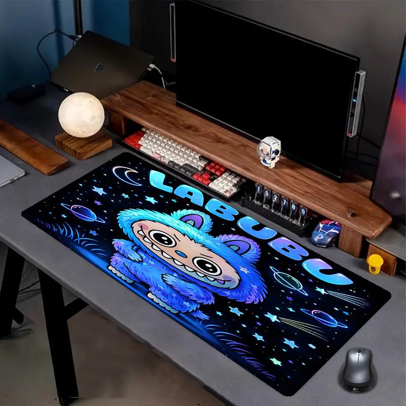 Labubu Print Mouse Pad, Anti‑Slip Desktop keyboard Mat, for PC Laptop Gaming Working Daily Use, Cool Festival Surprise Gift