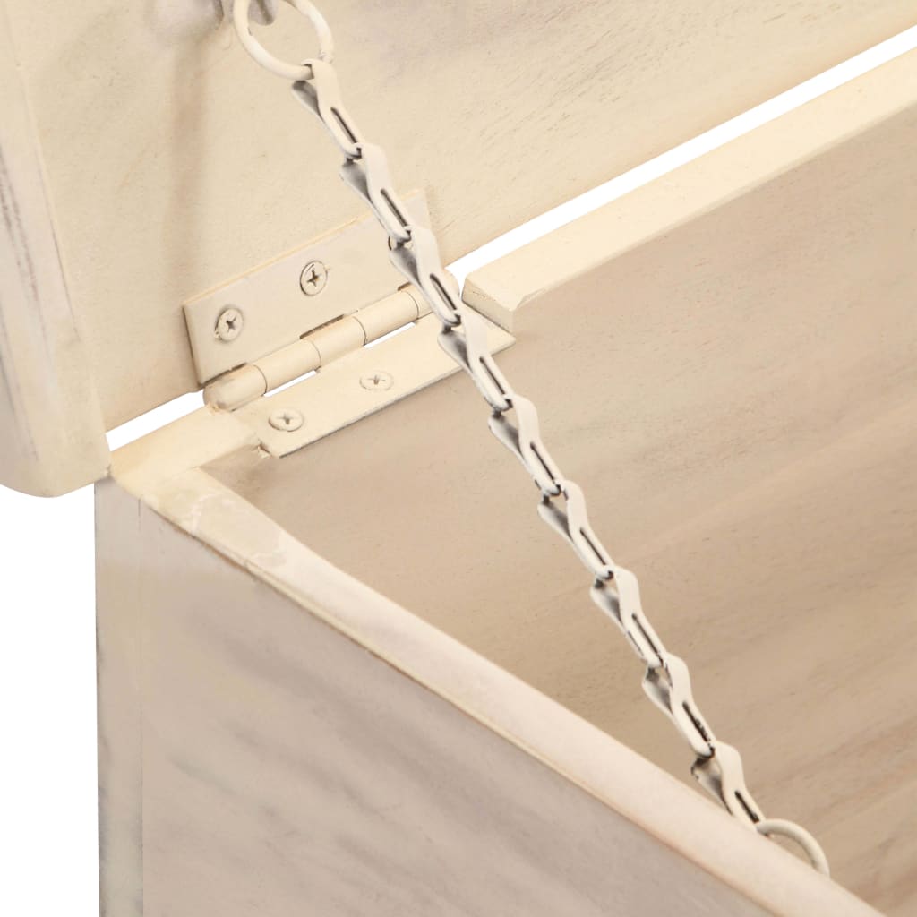 Cheap Storage Chest White 110x40x45 cm Acacia Wood Joom