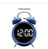 Super Loud Metal Bell Alarm Clock with Temperature & Date Display for Students Struggling To Wake Up, Silent Nighttime Watch.