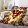 1Pc Iron Man Comic Book Flannel Blanket, Soft And Comfortable, Casual Warm, Camping Travel, Christmas, Halloween Xmas Gift N1394