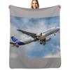 Airbus A320 Throw Blanket Lightweight Cozy Blanket for Bed Sofa
