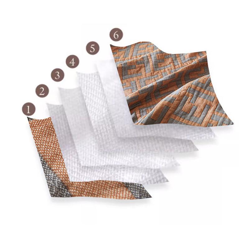 WOSTAR Summer 6 Layer Pure Cotton Muslin Towel Quilt Thin Throw Blanket Cool Bedspread Air-conditioning Cozy Comforter 150x200cm