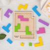 Children's Wooden Educational Tetris Calendar Puzzle Game