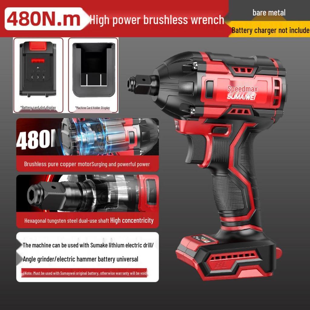 High Torque Brushless Electric Impact Wrench for Ironworkers and Carpenters