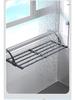 Retractable Balcony Clothes Rack for Drying: Rail for Windows, Radiators, and Railing Shoes.