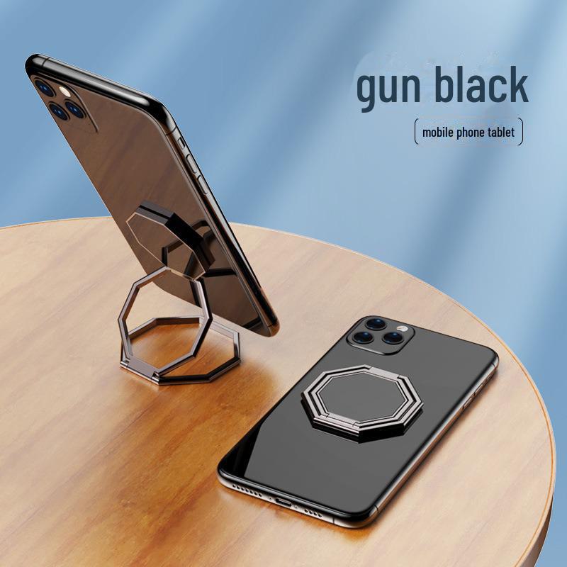 Adjustable Folding Mobile Phone Stand with Clip, Telescopic Desktop Holder, Portable Rotating Ring, Customizable Logo.