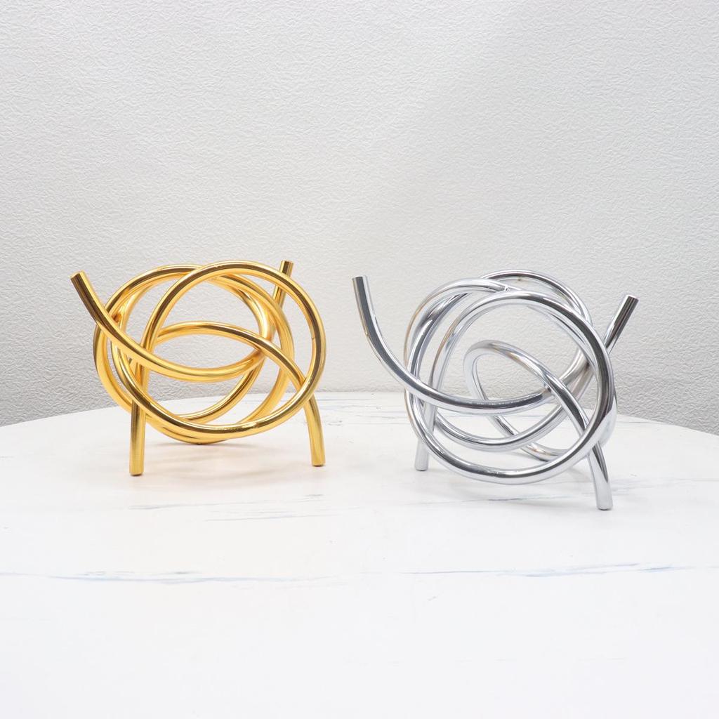 Modern Geometric Metal Desktop Ornaments for Living Room Decor