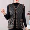 Fashion Warm Cotton Vest Women's Autumn and Winter Thickened Fleece Lining Warm Vest Age-reducing Sleeveless Vest Mother