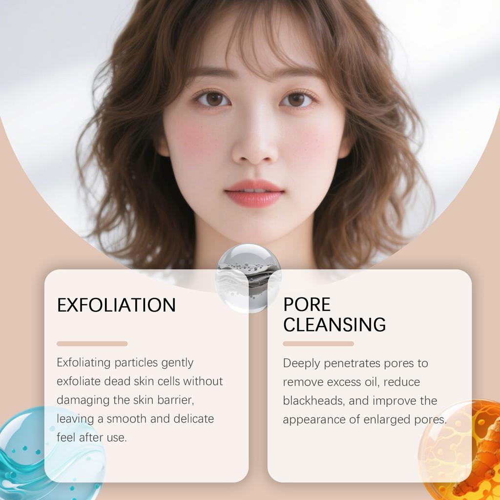 Turmeric Facial Exfoliating Scrub Remove Dead Skin Brightening Shrink Pores Moisturizing Repair Smoothing Facial Cleansing Scrub