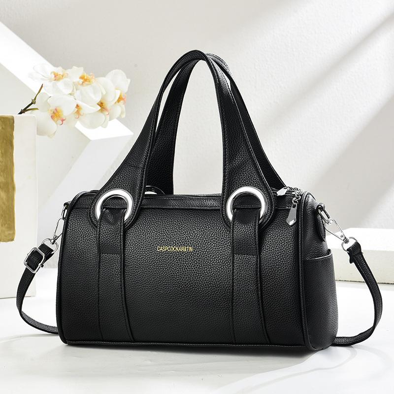 

Casual fashion handbag niche design pillow bag new commuter shoulder messenger bag 30*12*18 чорний