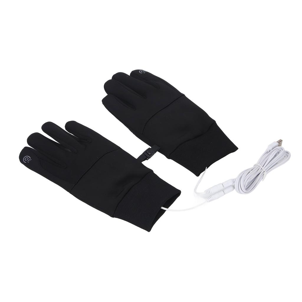 USB Heated Gloves Touchscreen Anti Slip Water Resistant Wind Proof Electric Winter Gloves for Man Woman