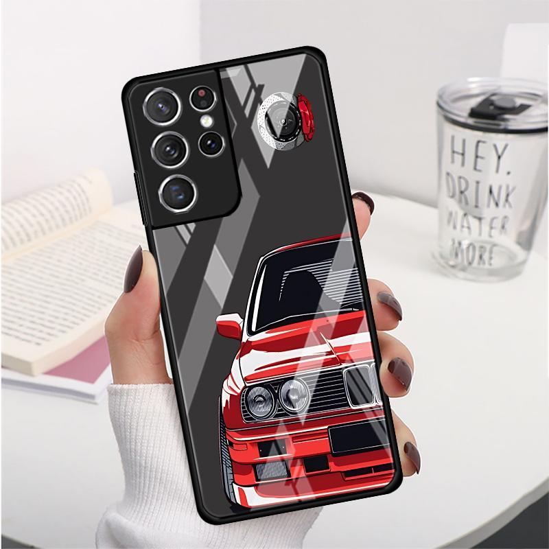 Case for Samsung Galaxy S25 S8 S9 S20 FE Note 10 20 8 9 S24 Ultra S23 Plus S21 S22 S10 Phone Cover Cool Sports Car