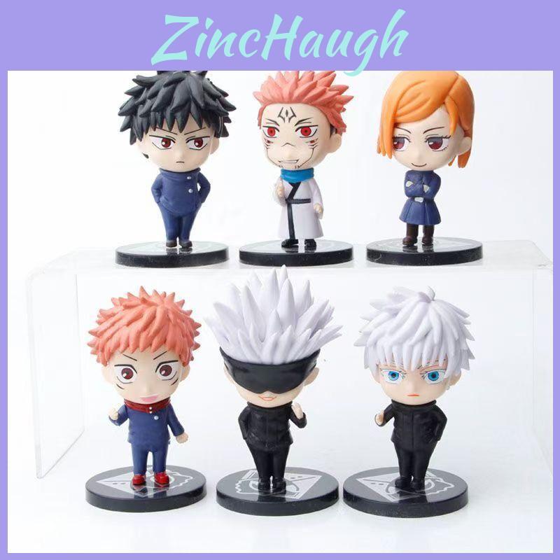 6pcs Set Jujutsu Kaisen Gojo Satoru Kugisaki Action Figures Perfect For Collectors And Kids Gifts