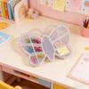 1 Pcs Butterfly Plastic Bead Storage Containers 13 Compartments Clear Ear Stud Storage Box Rubber Band Box